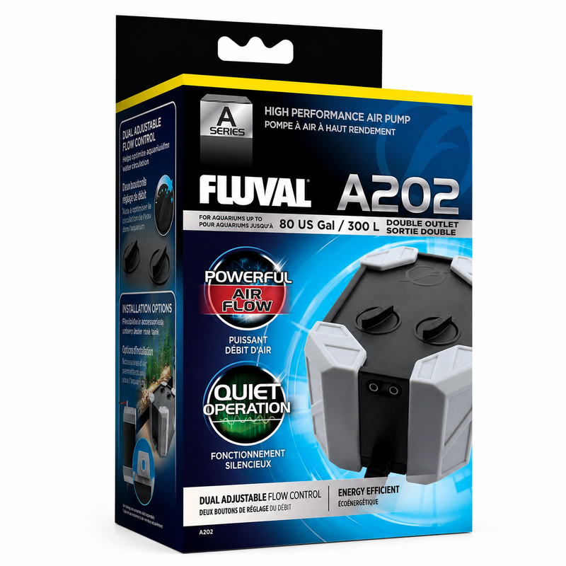 Fluval Air 202 Hava Motoru Çift Çıkışlı