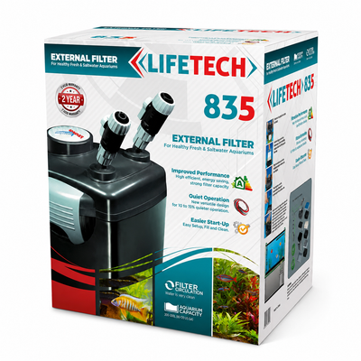 Life Tech 835 Dış Filtre Siyah Kova İçi Dolu 1000 L/h