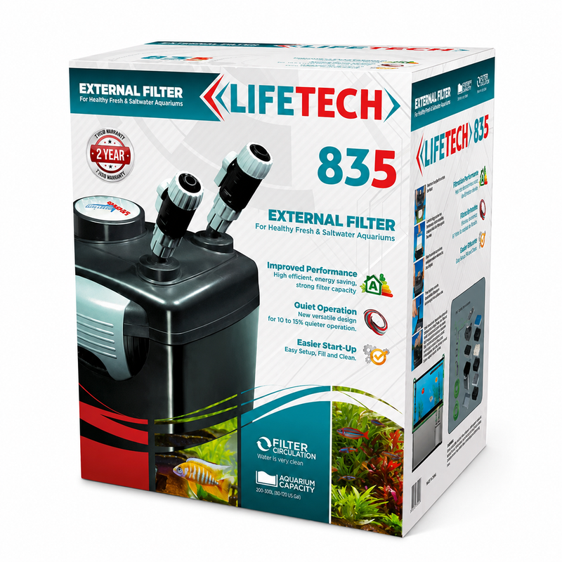 Life Tech 835 Dış Filtre Siyah Kova İçi Dolu 1000 L/h